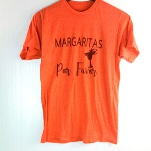 Beautiful Margaritas Por Favor T-Shirt in Pretty Orange